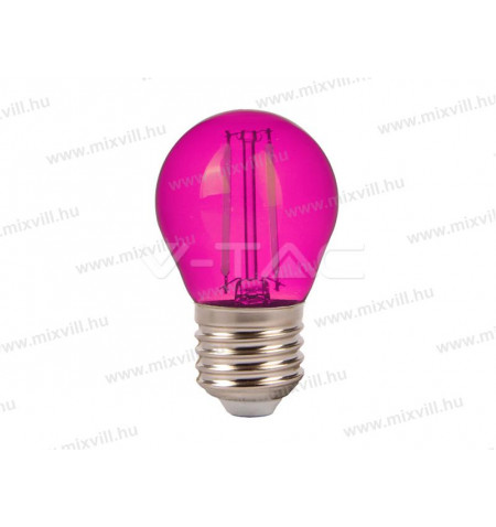 V-TAC_7410_Led_lampa_E27_G45_2W_kisgomb_60lm_Pink_240V