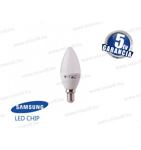 5W E14 LED égő 400 Lumen fényerővel E14 MINI led égő 5W, 400 lumen,  hidegfehér 1 év garanciával, 1150 Ft a LEDszakitól!