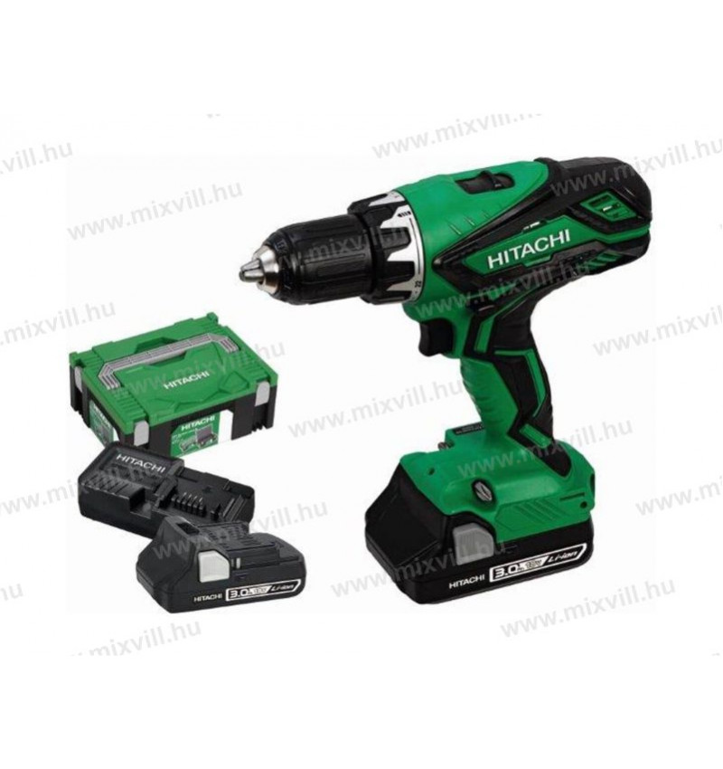 Hitachi DS18DJL 3Ah Li ion Cordless drill driver in hitbox 3 0Ah 2