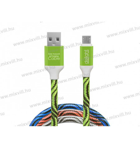 Adatkábel - microUSB, 2A, 1m (55439)