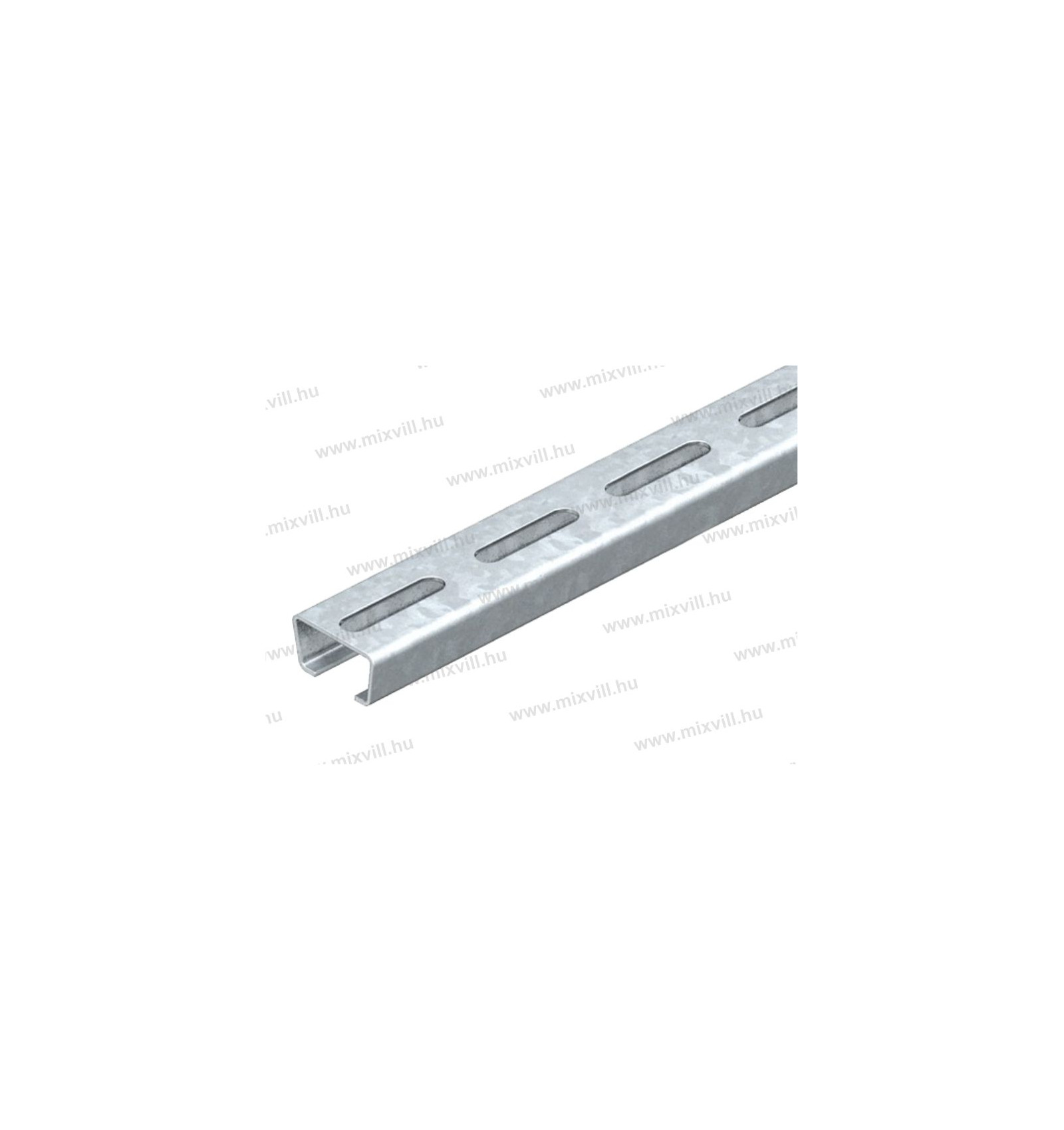 OMU C-profil sín perforált, 35x18x2mm, nyílásszélesség:16,5mm