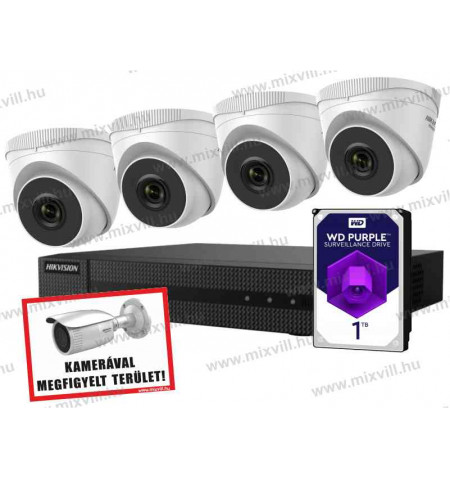 Hikvision-HiWatch-HISET4_Plu&play_biztonsági-kameraszett_kamerarendszer