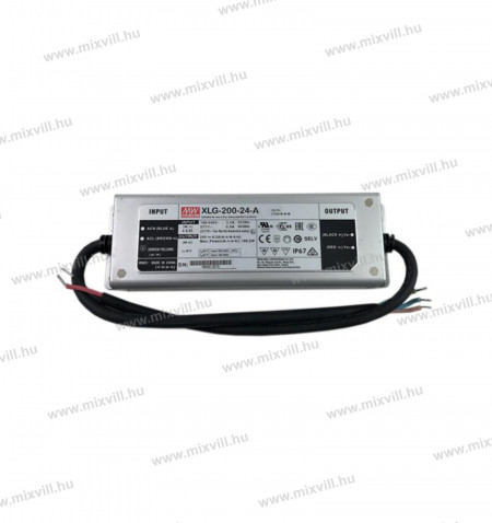 Mean-Well-XLG-200-24A-Led-tapegyseg-200W-24V-IP67-PFC-szuro