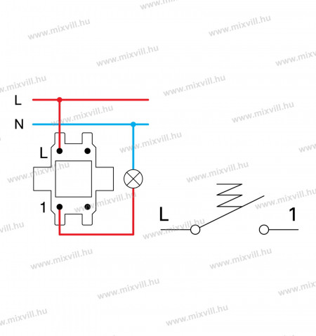 LOGIQ-jelzofenyes-N101-egypolusu-lampa-nyomo-gomb-bekotese-feher-SQ11TIIN02XO-sullyesztett