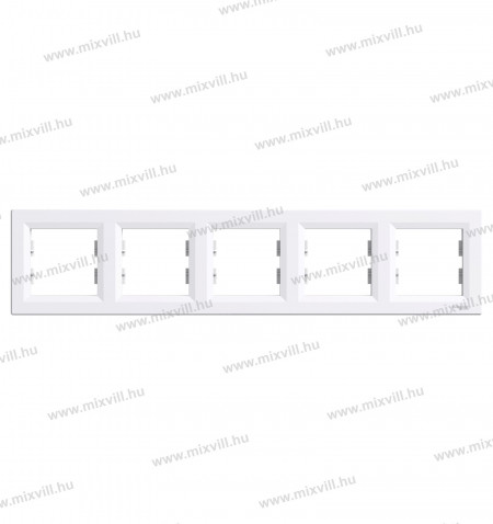 schneider-EPH5800521-asfora-otos-vizszintes-keret-feher-fenyes-kapcsolokeret