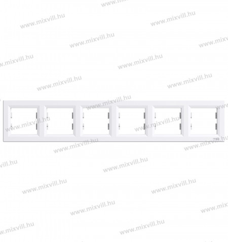 schneider-EPH5800621-asfora-hatos-vizszintes-keret-feher-fenyes-kapcsolokeret