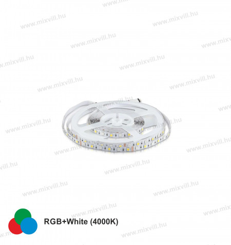 V-TAC-SKU-212552-RGB+W-belteri-Led-szalag-8W-m-12VDC-RGB-semleges-feher