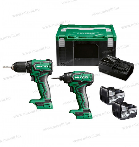 Hikoki-KC18DD-DS-5AH-szerszámgép-szett-DS18DD+WH18D-5Ah-Akkus-csavarozo-utvecsavarozo-2db-5Ah-akku-t