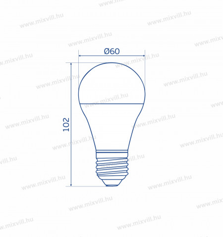 LED-izzo-e27-8,5W-8W-9W-hagyomanyos-foglalat-omu-lighting-mixvill-meret