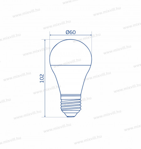 LED-izzo-e27-8,5W-8W-9W-hagyomanyos-foglalat-omu-lighting-mixvill-meret