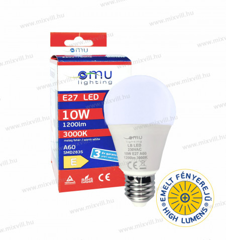 LED-izzo-A60-e27-10W-hagyomanyos-3000k-meleg-feher-omu-lighting-foglalat-izzo-emelt-fenyu