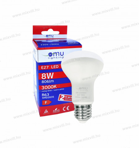 LED-izzo-R63-e27-8W-hagyomanyos-3000k-meleg-feher-omu-lighting-foglalat-izzo-spot-classic