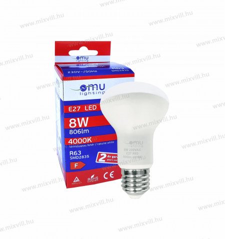 LED-izzo-R63-e27-8W-hagyomanyos-4000k-termeszetes-feher-omu-lighting-foglalat-izzo-spot-classic