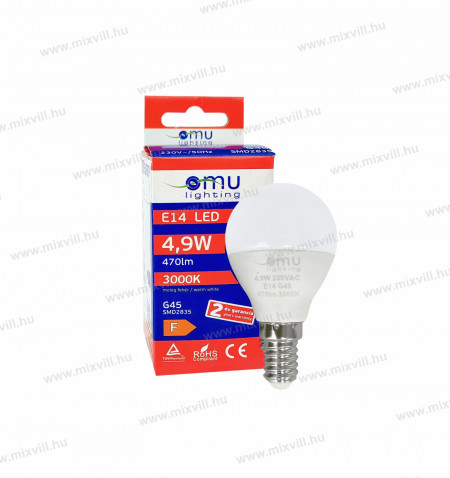 LED-izzo-G45-e14-5W-4,9W-hagyomanyos-3000k-meleg-feher-omu-lighting-foglalat-izzo-kisgomb-ego