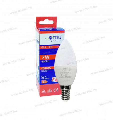 LED-izzo-C37-e14-7W-6500k-hideg-feher-omu-lighting-foglalat-izzo-csillar-gyertya-ego