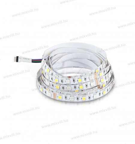 V-TAC-SKU-212553-RGB+WW-Led-szalag-IP20-5050-60-led-m-8W-m-12V-DC-RGB-meleg fehér