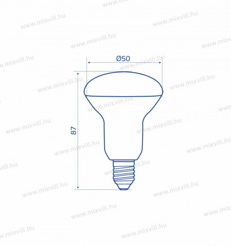 LED-izzo-R50-e14-5W-hagyomanyos-3000k-4000k-6500k-omu-lighting-foglalat-izzo-spot-meret