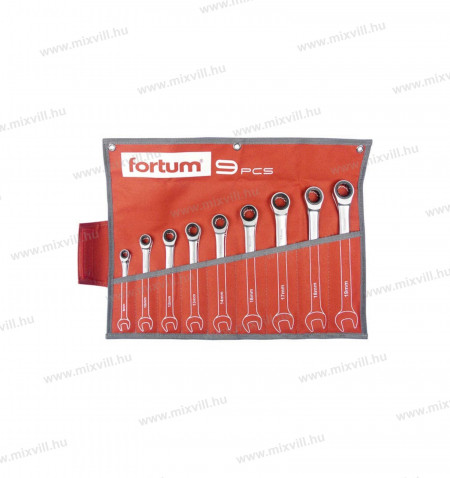 Fortum-4720104-racsnis-csillag-villas-kulcs-keszlet-9db-61CrV5-S2-mattkrom-muanyag-tarto-vaszon