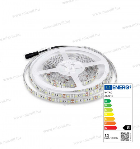 V-TAC-SKU-212148-Led-szalag-IP65-smd5050-6000K-hideg-feher-9W-10w-12VDC-10mm