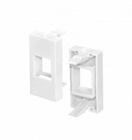 OMU-system-KM45-KA0-keystone-adapter-1-modul-feher-szerelvenyezheto-muanyag-kabelcsatorna