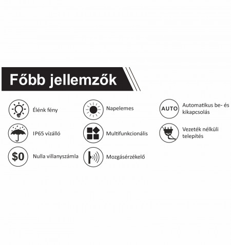 kulteri-vezetek-nelkul-napelem-szolar-solar-kicsi-2W-LED-fali-lampa-tulajdonsagok