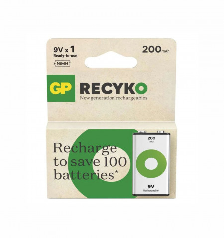 GP-RECYKO-9V-akkumulator-200mAh-NiMH-B2152