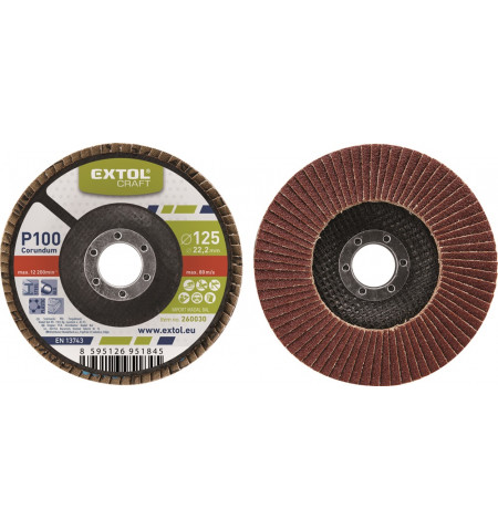 Extol-260026-lamellas-csiszolo-acel-Alu- mua-fa-125-mm -P60-kupos k