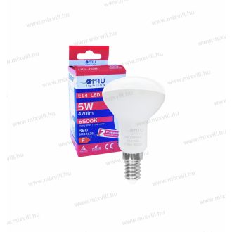   OMU Lighting LED izzó E14 R50 spot 5W 470lm 6500K hideg fehér garancia 2 év LBE14R505.04706500