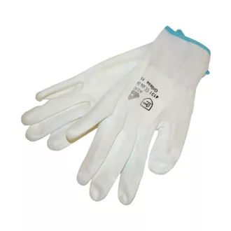   Extol 865103 Kötött kesztyű fehér nylon, XL-es méret, 10' poliuretánba mártott teny. és ujjhegy., gu