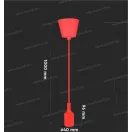 V-tac SKU-3480 piros E27 foglalat mennyezetrózsával V-tac