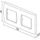 MODUL SOFT 2x2M antracit díszítőkeret OS24AT 26524