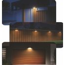 OMU Lighting SOL-LBR-3W-B napelemes, solar LED fali lámpa BRICK 3W, 4000K, fekete