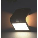 OMU Lighting SOL-LBU-1.5W-B napelemes, szolar LED fali lámpa BUTTERFLY 1,5W 220lm 4000K fekete 350lm