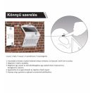 OMU Lighting SOL-LBU-1.5W-B napelemes, szolar LED fali lámpa BUTTERFLY 1,5W 220lm 4000K fekete 350lm