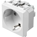 MODUL dugalj 2+F fehér 16A 250V 2M biztonsági zsaluval VM10PW-P szakmai csomagolás 10db/doboz (17649)