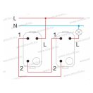 MODUL 106-os váltókapcsoló fehér 16A 250V 1M PW SM60PW-P szakmai csomagolás 10db/doboz