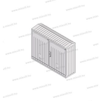   OT 1M DIN2 lábazati szekrény 320 mély, 1m magas fogyasztásmérő szekrény+lábazat+kilincs