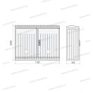 OT 1M DIN2 lábazati szekrény 320 mély, 1m magas fogyasztásmérő szekrény+lábazat+kilincs