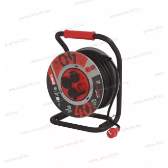   Kültéri fém kábeldob, dobos hosszabbító 4 aljzat 40m 1,5mm2 gumikábellel H07RN-F IP44 P19224 Emos