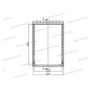 XBS OT DIN0 lábazati szekrény 320 mély, DIN szabványos, ferde tető,+lábazat,+kilincs (595x874x342)