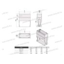 XBS OT DIN0 lábazati szekrény 320 mély, DIN szabványos, ferde tető,+lábazat,+kilincs (595x874x342)