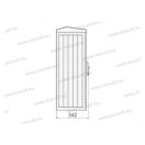 XBS OT DIN1 lábazati szekrény 320 mély, DIN szabványos, ferde tető,+lábazat,+kilincs 790x874x342mm