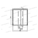 XBS OT DIN1 lábazati szekrény 320 mély, DIN szabványos, ferde tető,+lábazat,+kilincs 790x874x342mm