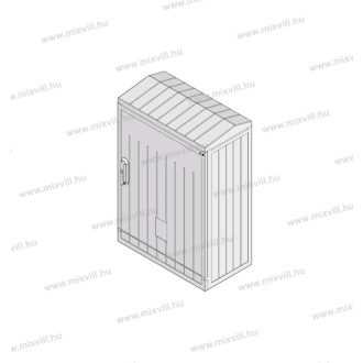   XBS OT 1M DIN0 lábazati szekrény 342 mély, DIN szabványos, ferde tető,+lábazat,+kilincs 1m magas