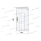 XBS OT DIN00 lábazati szekrény 320 mély, DIN szabványos, ferde tető,+lábazat,+kilincs (460x874x342)