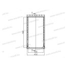 XBS OT DIN00 lábazati szekrény 320 mély, DIN szabványos, ferde tető,+lábazat,+kilincs (460x874x342)