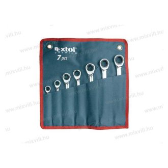   Extol 8816100 Racsnis csillag-villás kulcs készlet 8-19mm 7db CrV, 72 foggal, 1 irányú forgás