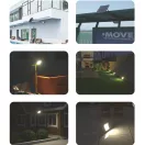 OMU Lighting SOL-LRE-10W szolar LED reflektor 10W 1500lm 4000K mozgaserzekelő + távirányító fekete