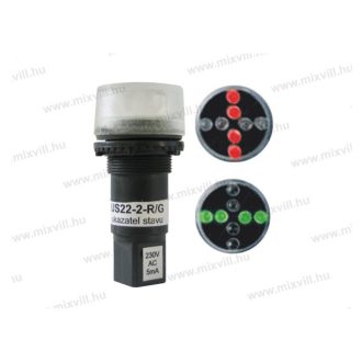 XBS US 22-1 R/G Ledes jelzőlámpa 24V/AC/DC piros/zöld