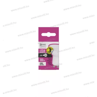   LED izzó GU10 4,5W 350lm 4000K 120° világítási szög Emos ZQ8341 3 év garancia